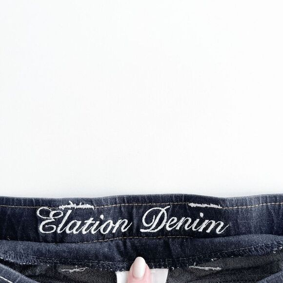 Elation Denim Womens Full Seat Riding Wear Breeches Suede Grip Pant Black 30R - Picture 6 of 12